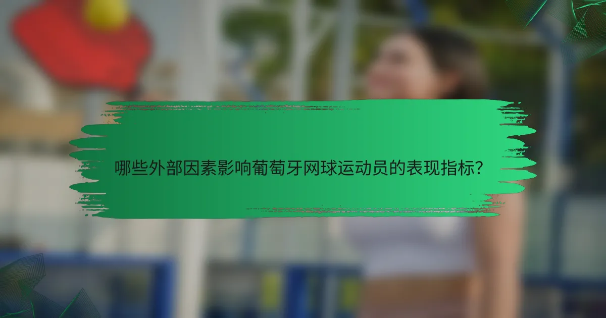 哪些外部因素影响葡萄牙网球运动员的表现指标？