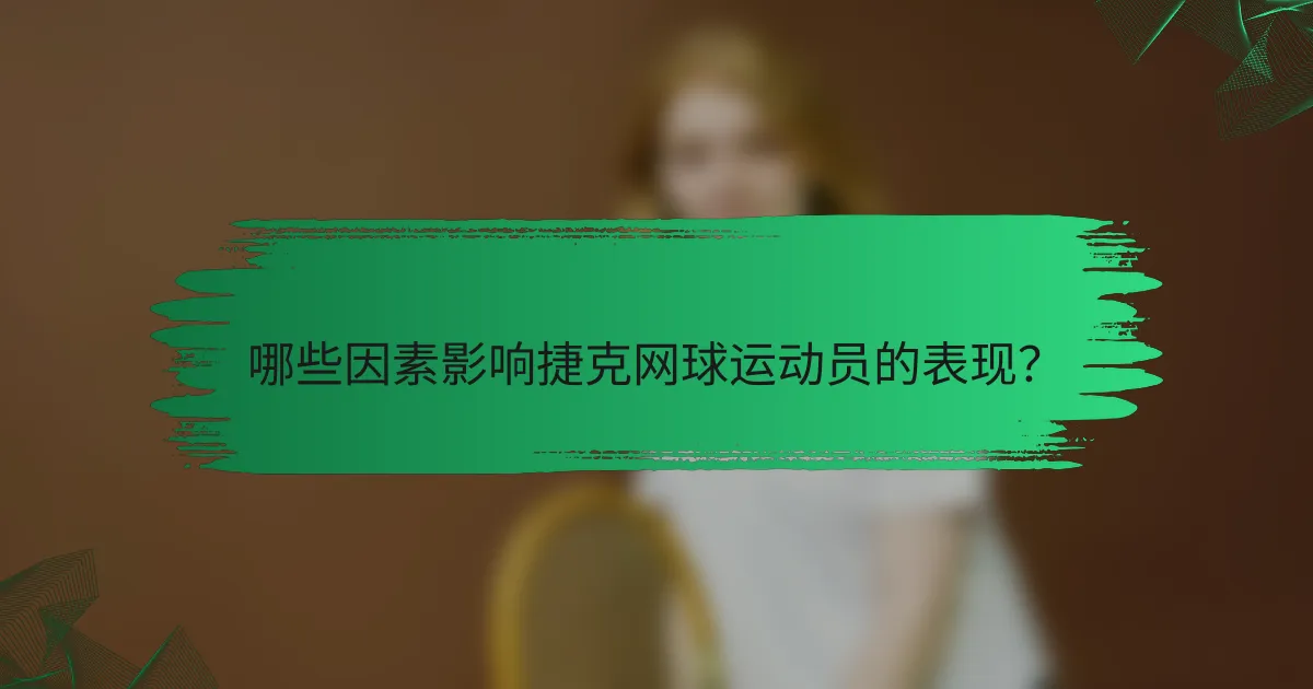 哪些因素影响捷克网球运动员的表现？