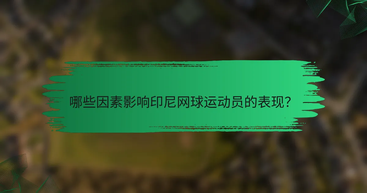 哪些因素影响印尼网球运动员的表现？